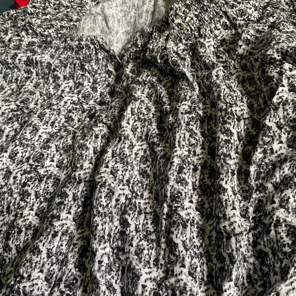 Faded Glory blouse, black and white print